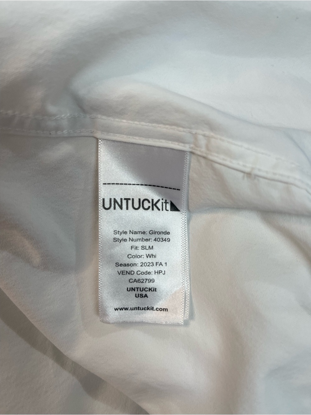 UNTUCKit Performance Gironde Slim Fit Button Down Shirt White - Picture 12 of 16